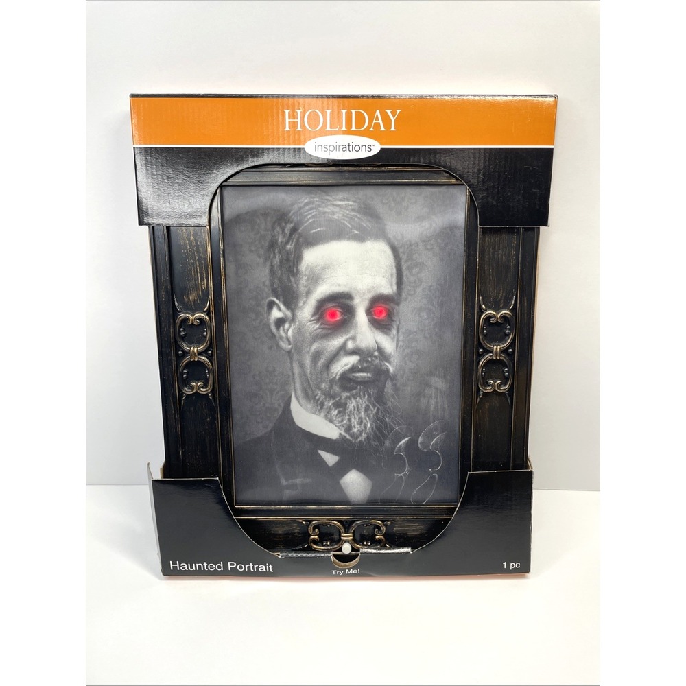 Gemmy Halloween 15x12 Haunted Portrait Talking Glowing Eyes